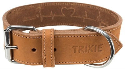 Trixie Trixie halsband hond rustic vetleer heartbeat bruin Top Merken Winkel
